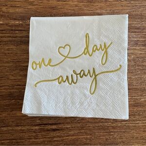 One day away napkins (approx 80)